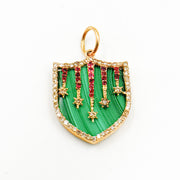 14K Gold Shield Pendant